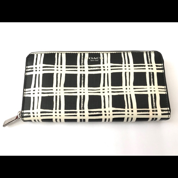 ❤️🆕 NEW Coach Black &White Zippered Wallet - Picture 4 of 9